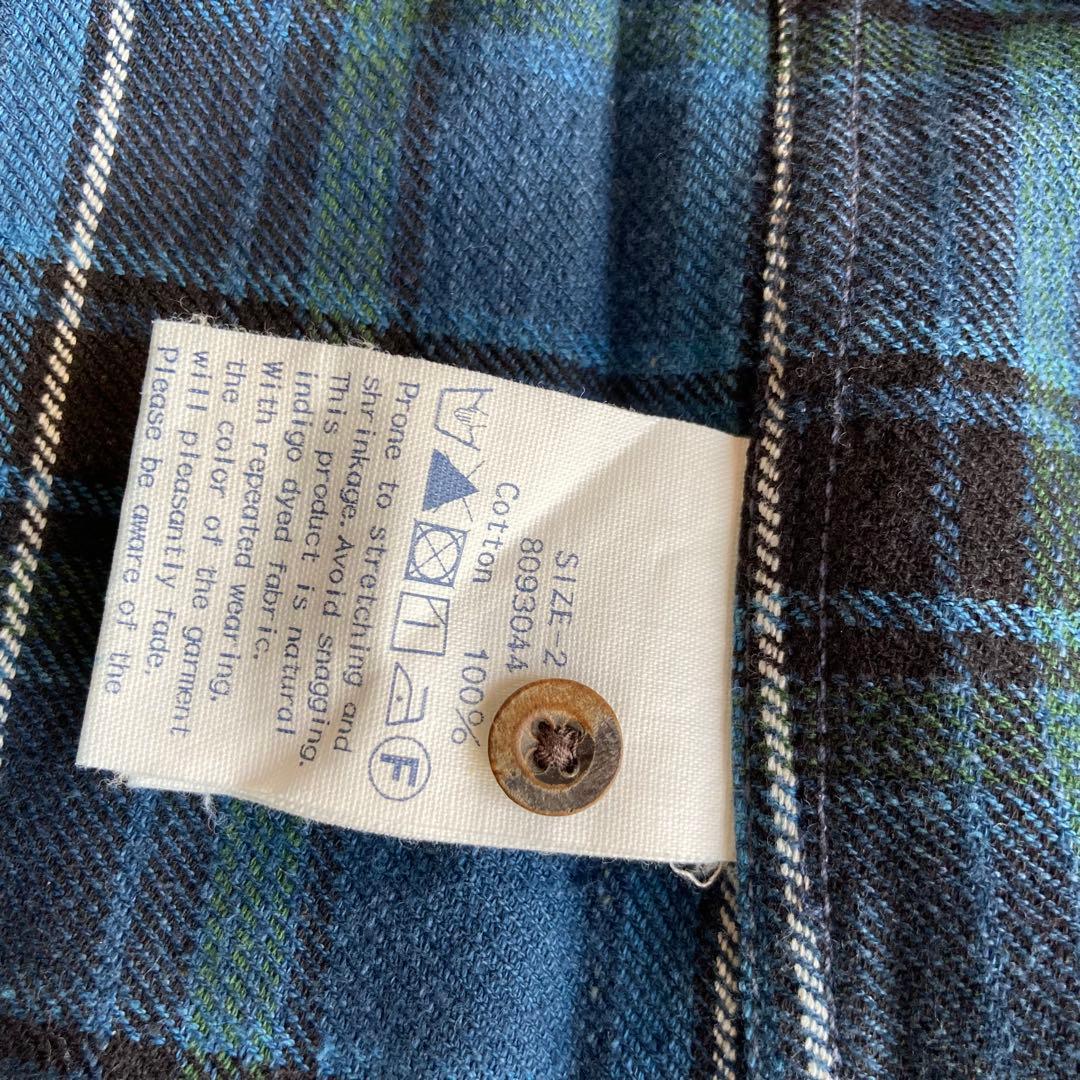 45R フォーティーファイブアール　フリル　ブラウス　チェック柄 サイズ2