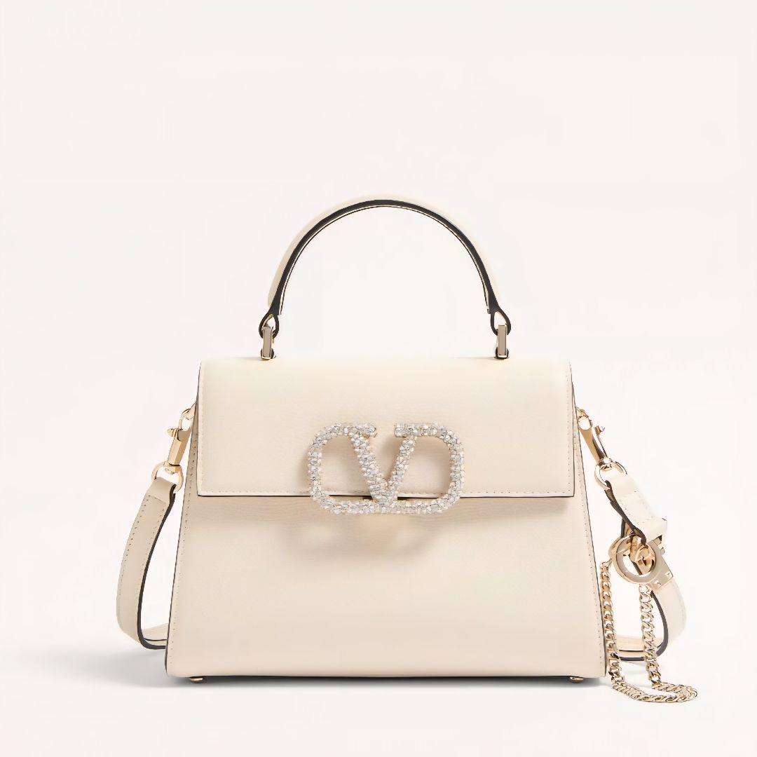 訳あり極美品【ヴァレンティノ】Vスリング　ジュエル　スモール　ハンドバッグ