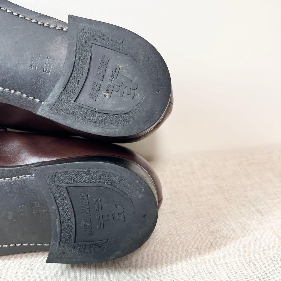 美品★スコッチグレイン ローファー ビジネスシューズ 本革 定番型 幅広