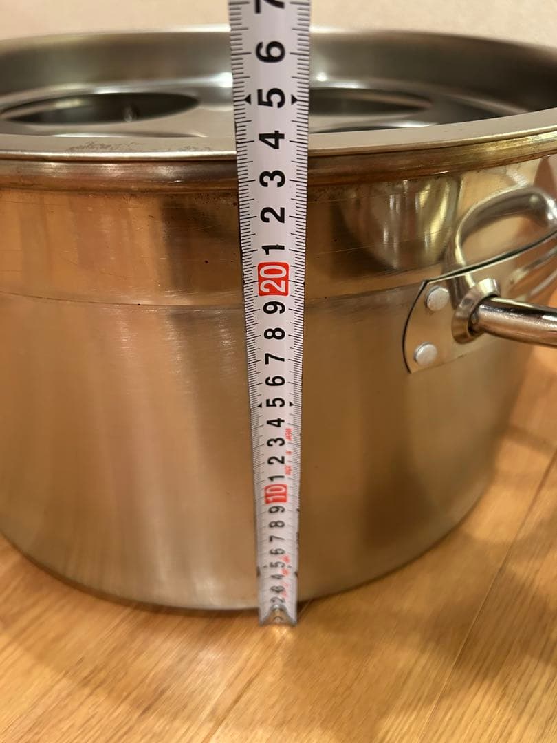 よ*ー様 ステンレス 茹で鍋 テボ2個セット 蓋付き 業務用