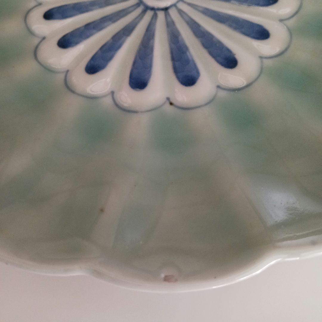 古伊万里　菊文皿　22センチ