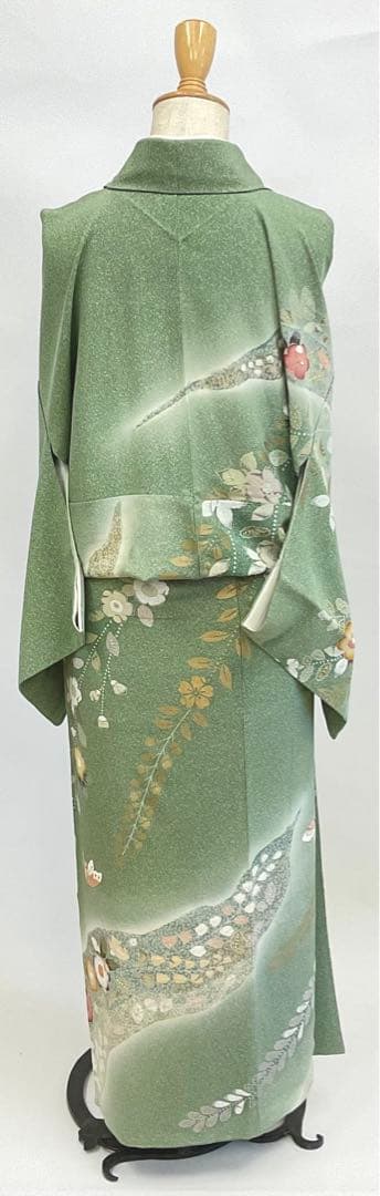 グリーン色グラデーション辻ヶ花訪問着