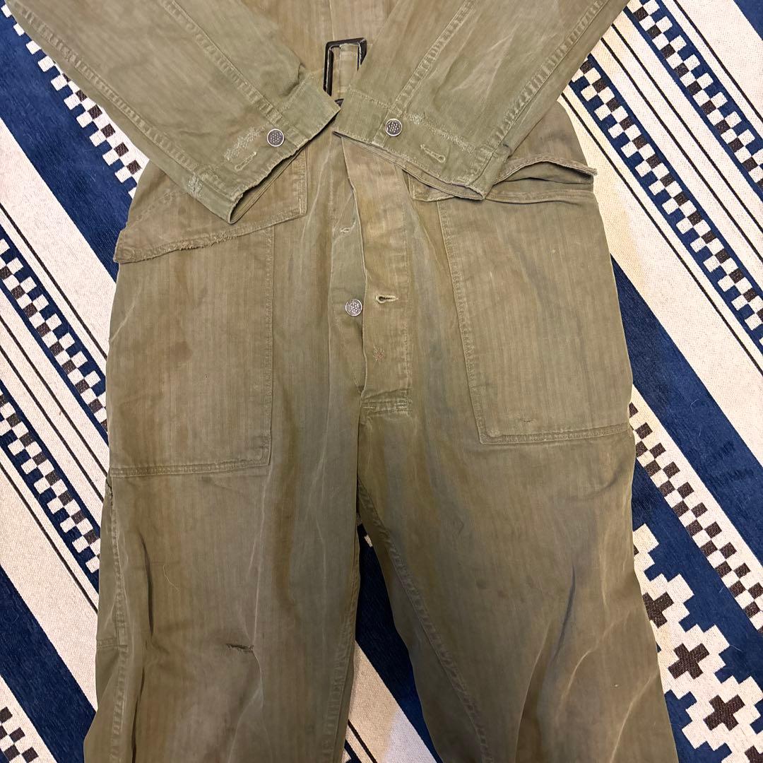 HBTオールインワン　ヘリンボーンツイル　hbtビンテージ　50s