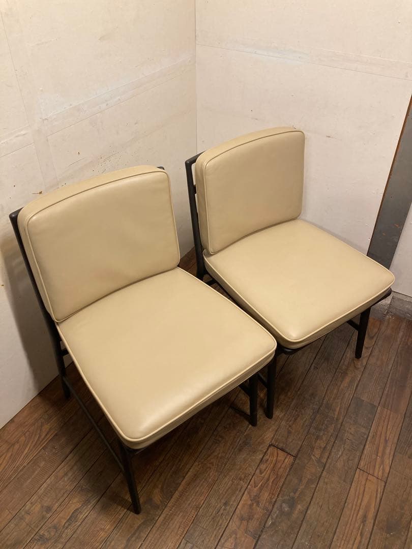 TIME&STYLE タイム＆スタイル SENSUAL ラダーバック 本革 2脚