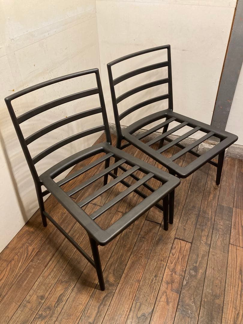 TIME&STYLE タイム＆スタイル SENSUAL ラダーバック 本革 2脚