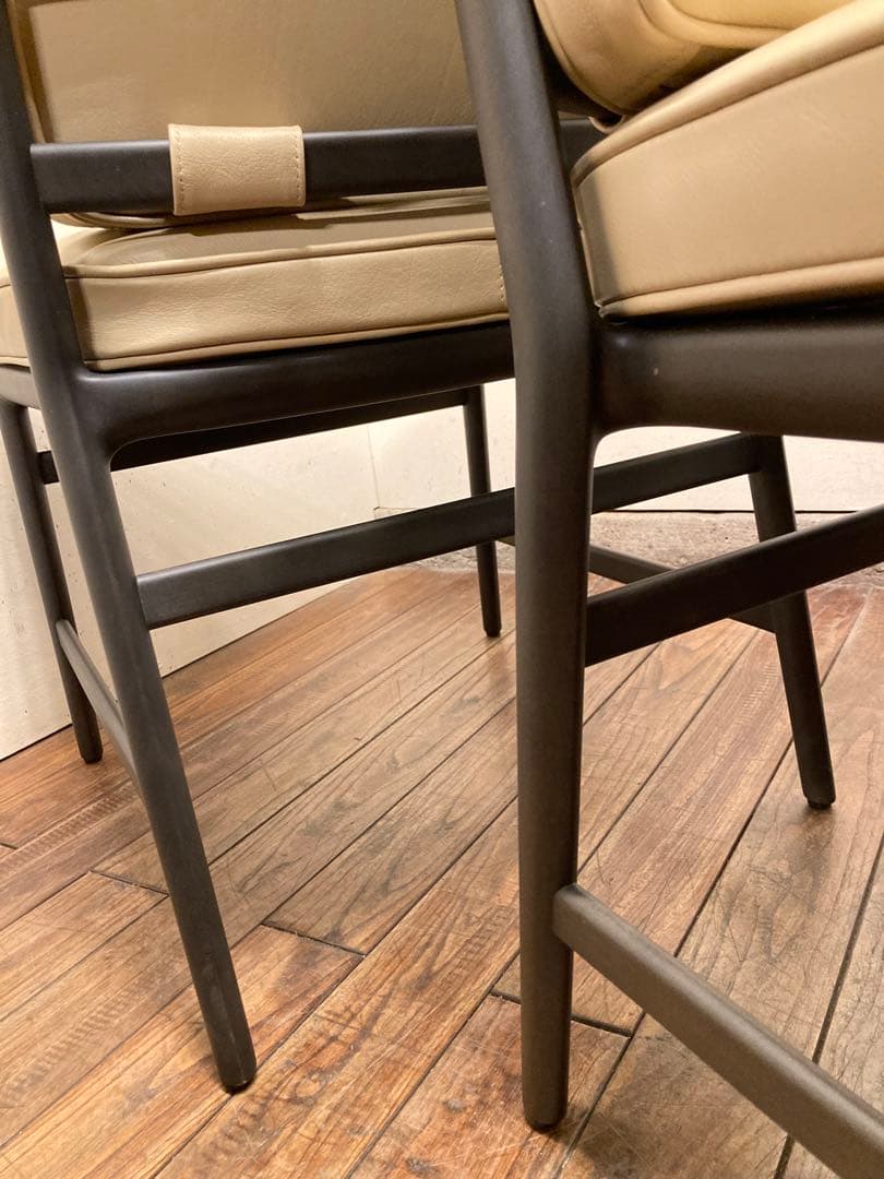 TIME&STYLE タイム＆スタイル SENSUAL ラダーバック 本革 2脚