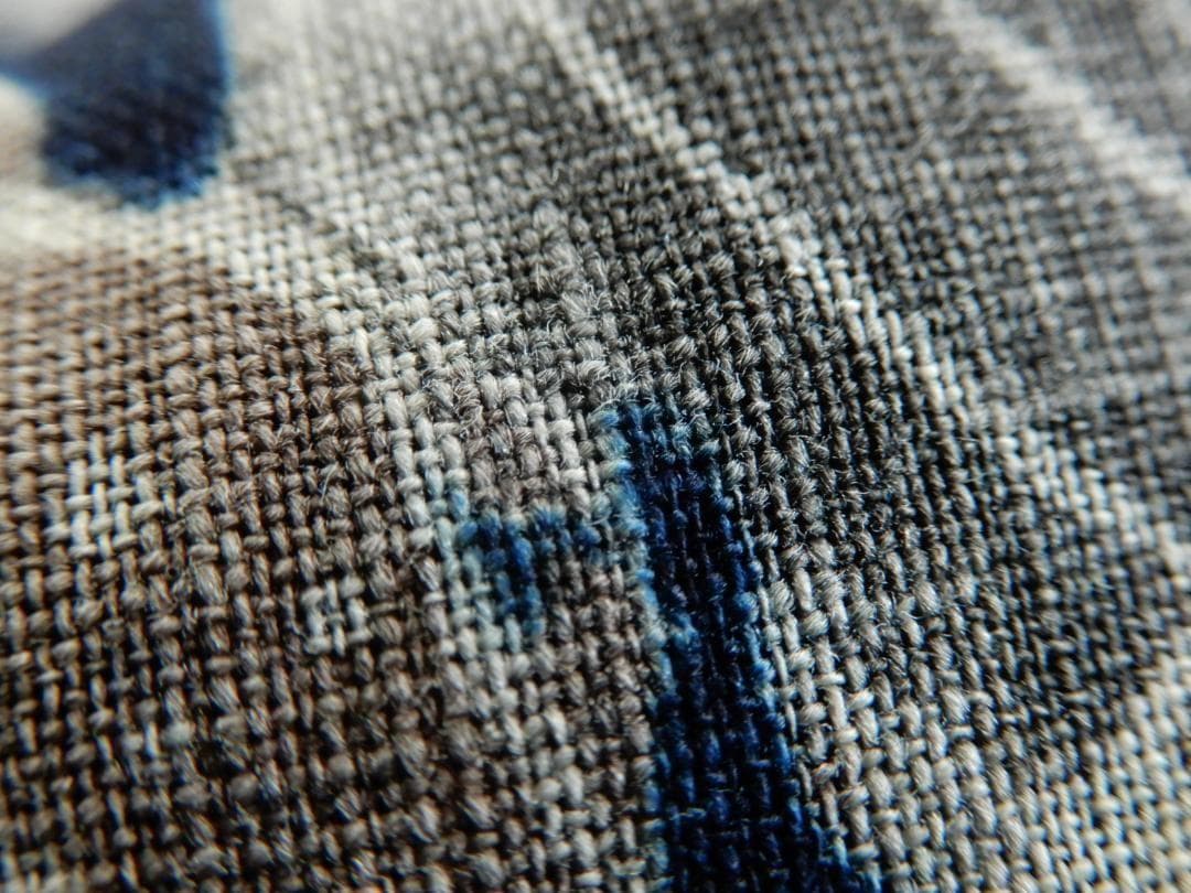 木綿・明治期筒描・唐獅子牡丹・明治の藍木綿・筒描き