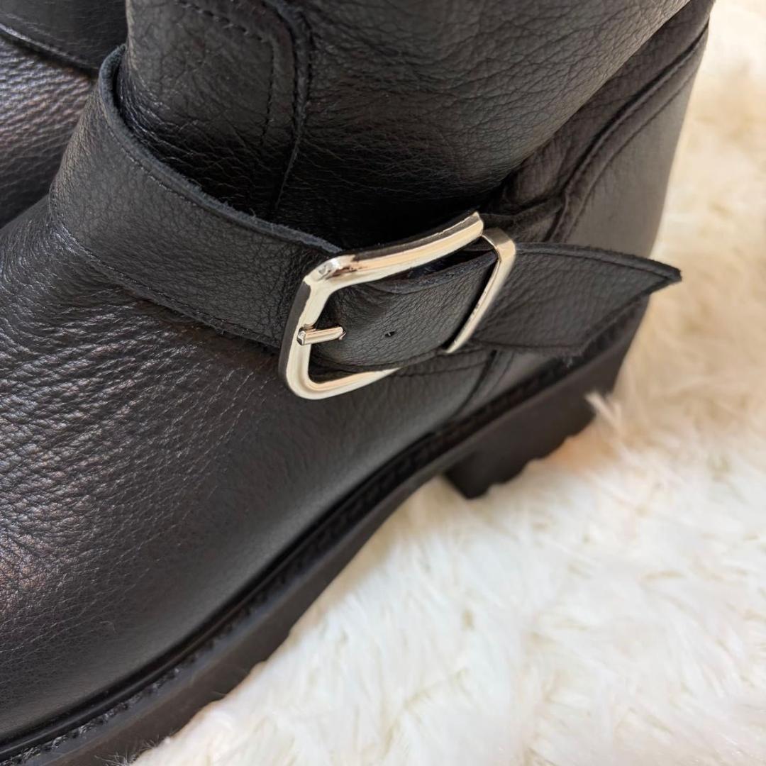 極美品✨ルタロン エンジニアブーツ トラックソール 厚底 軽量 シボ革 LL