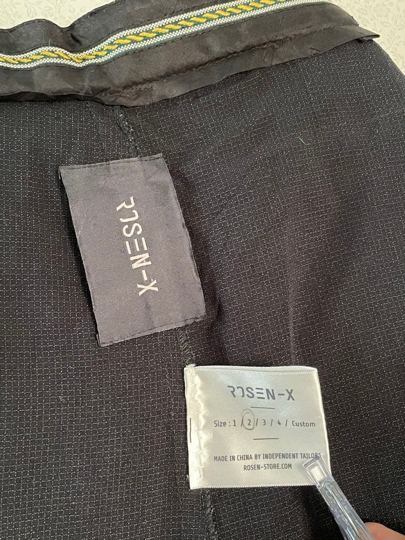 ROSEN-X ローゼンX はかま風パンツ　ユニセックス　サイドスリット　黒