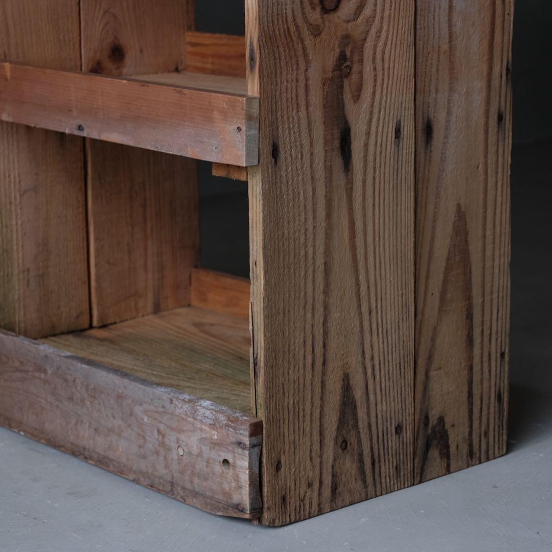 杉材 マス目収納棚　飾り棚 シェルフ ラック 古家具 古道具 アンティーク