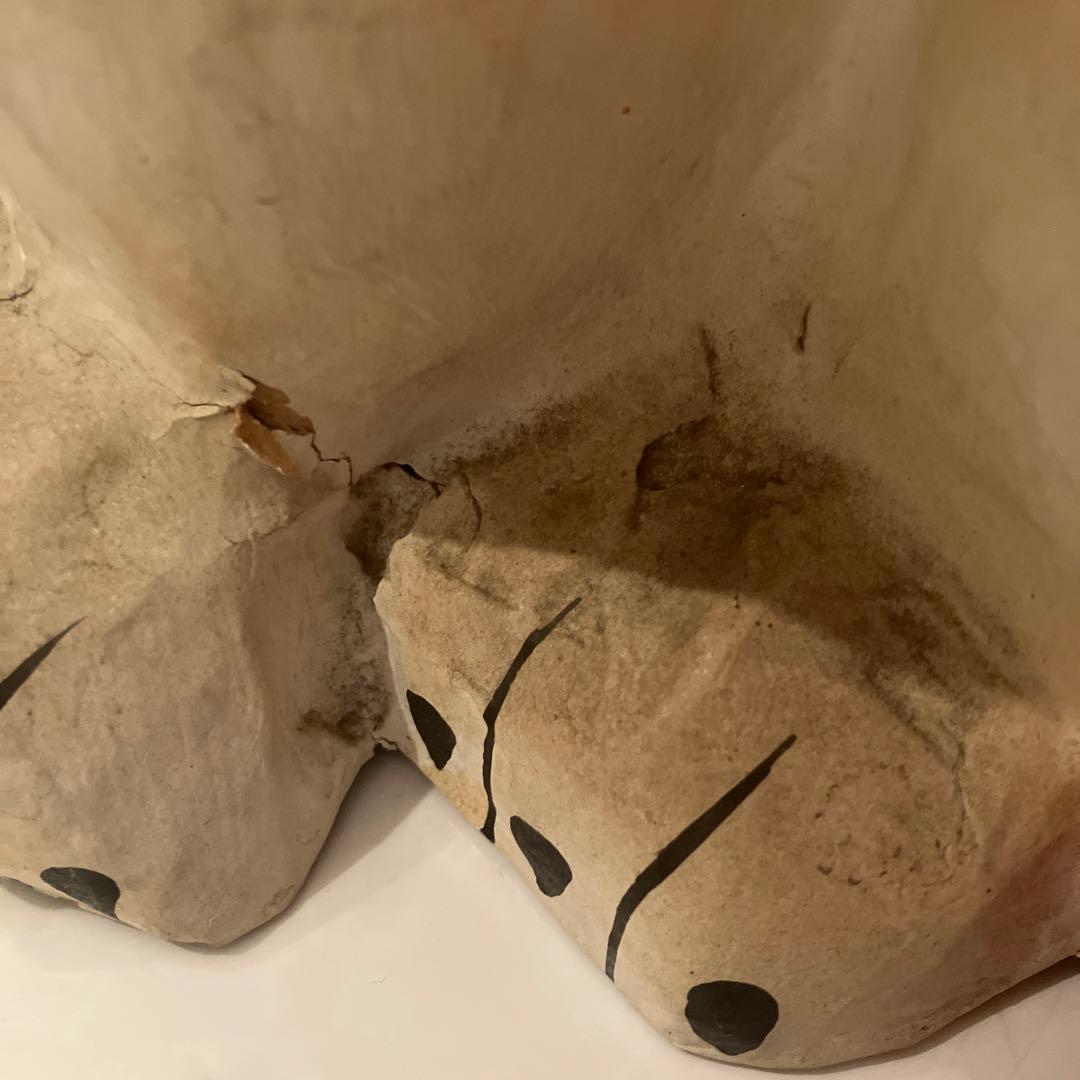 1960-70年代ビンテージ瞳が美し過ぎる超特大の美術館展示級の芸術的な張子の猫