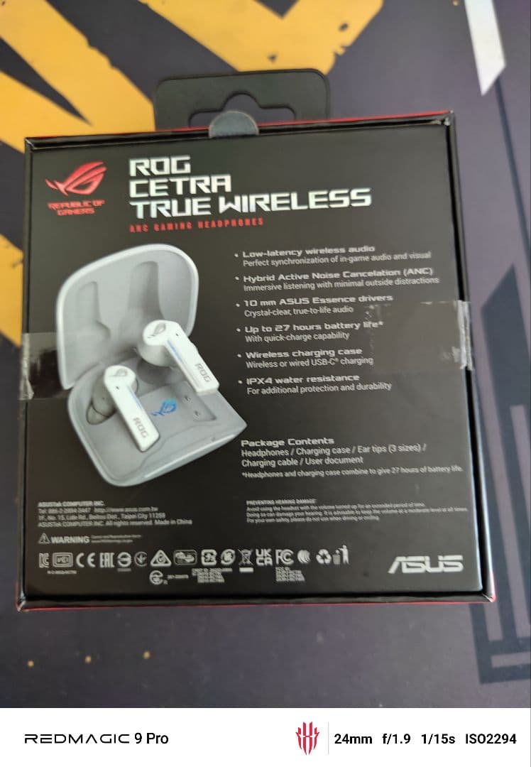 ROG CETRA TRUE WIRELESS ANCイヤフォン
