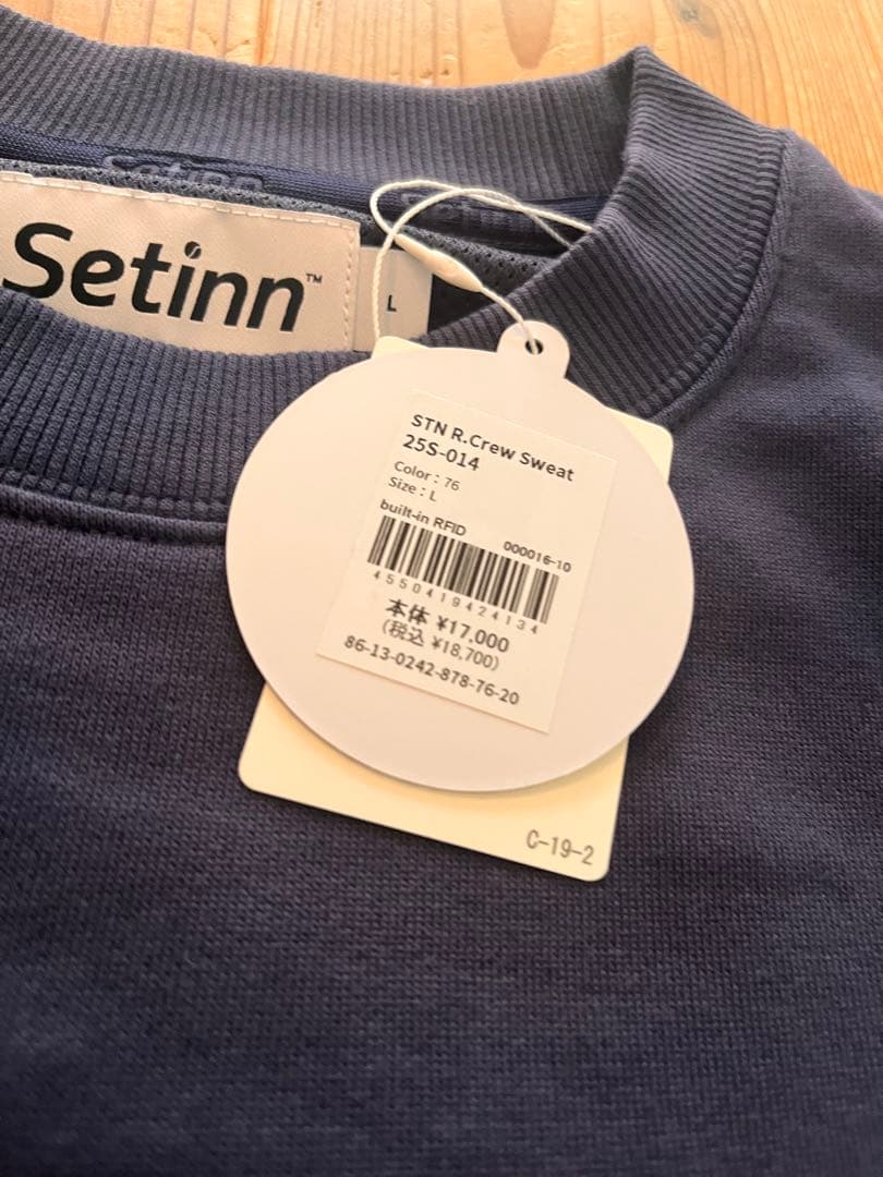 Setinn R.Crew Sweat L ネイビー