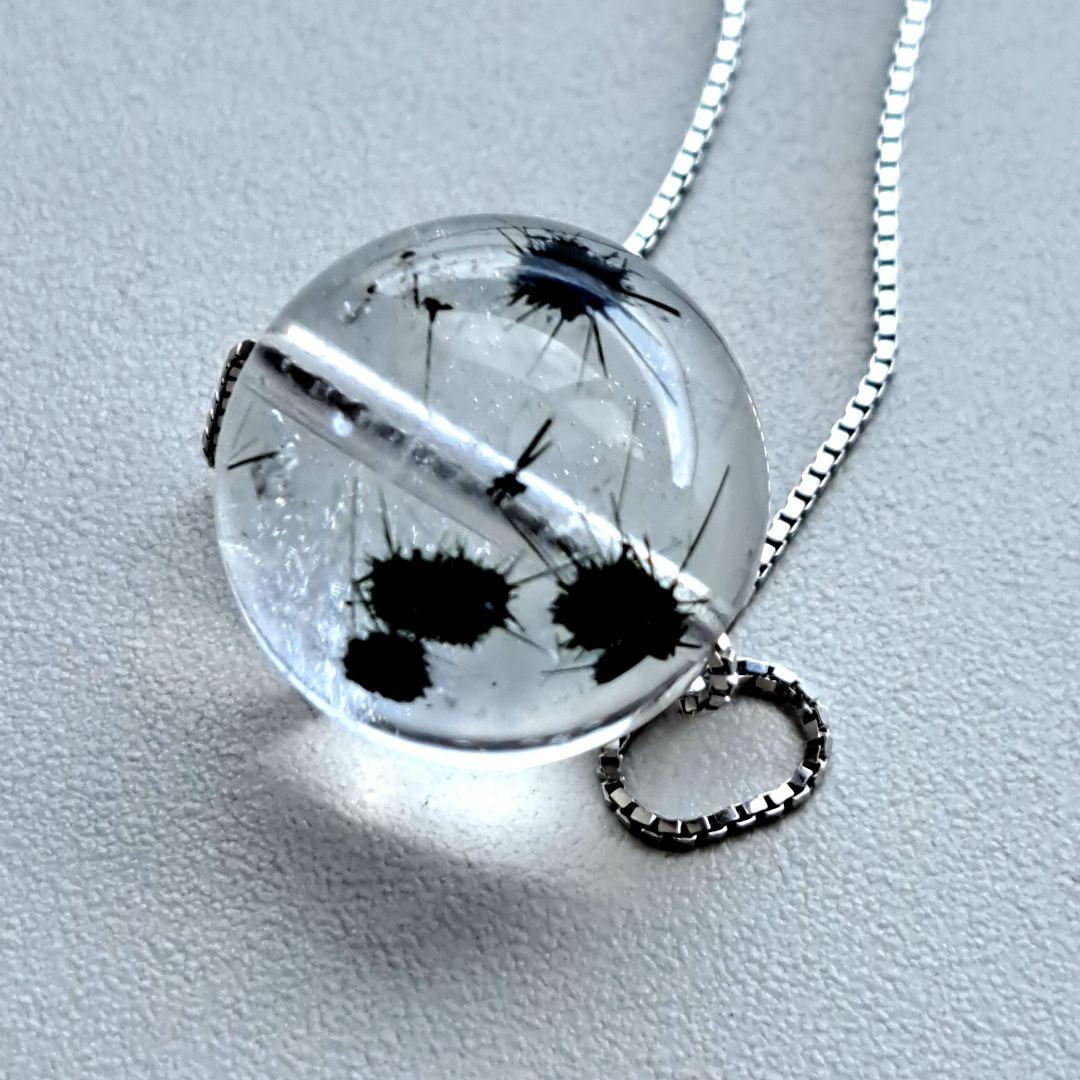 5Aホーランダイトインクォーツ 12.5㎜ ネックレス