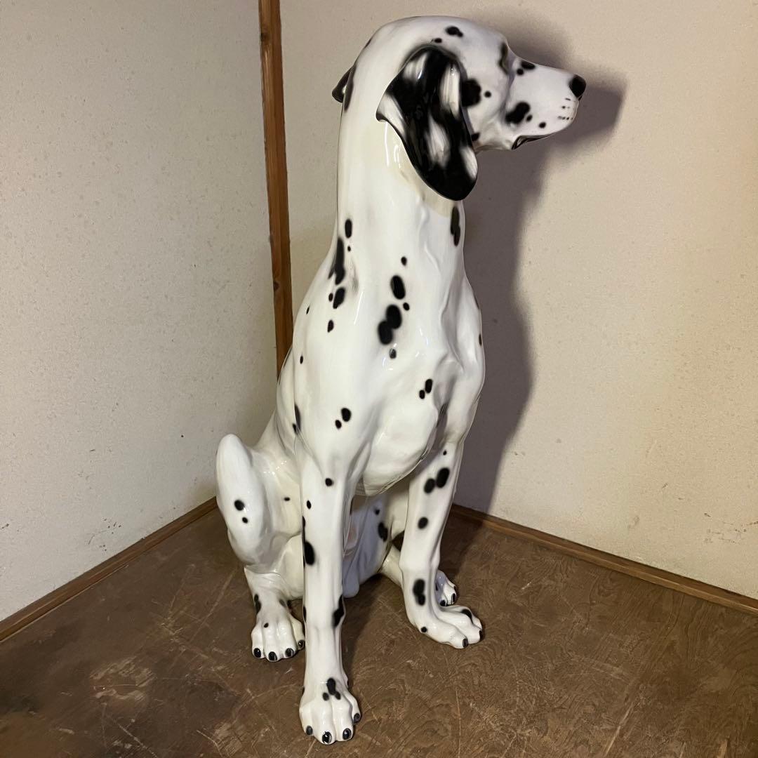 ダルメシアン　陶器　オブジェ　等身大