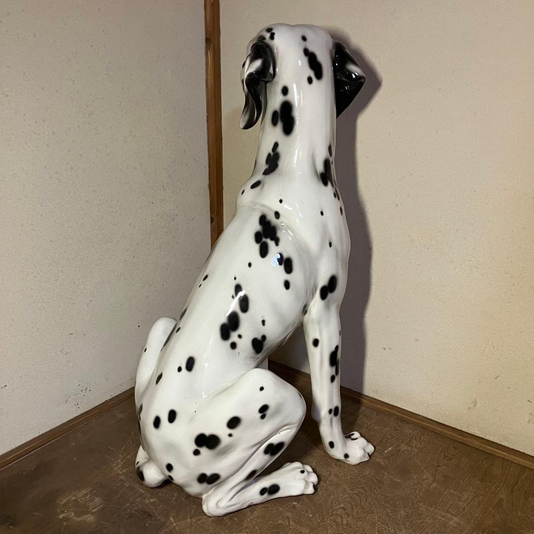 ダルメシアン　陶器　オブジェ　等身大