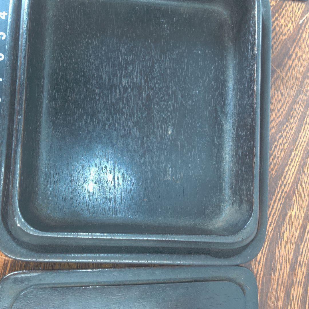 骨董６ 中国？木製円形茶道具 蓋付き 約10cm