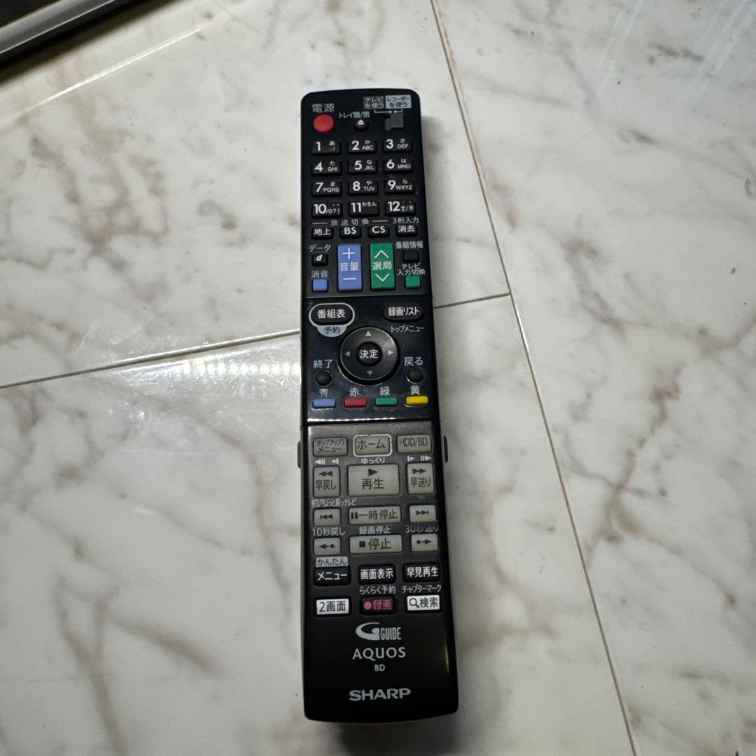 SHARP AQUOS ブルーレイ BD-W570 リモコン 動作品