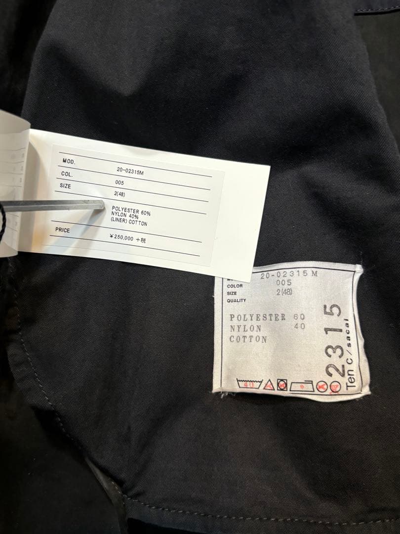 sacai Tenc 20-02315M モッズステンカラードッキングコート