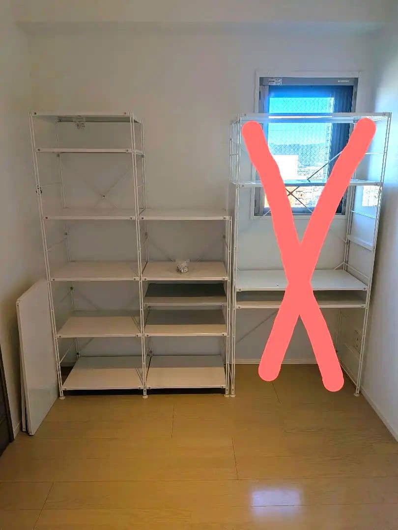 ​無印良品 スチールユニットシェルフ セット（ライトグレー）帆立×3／棚板×11