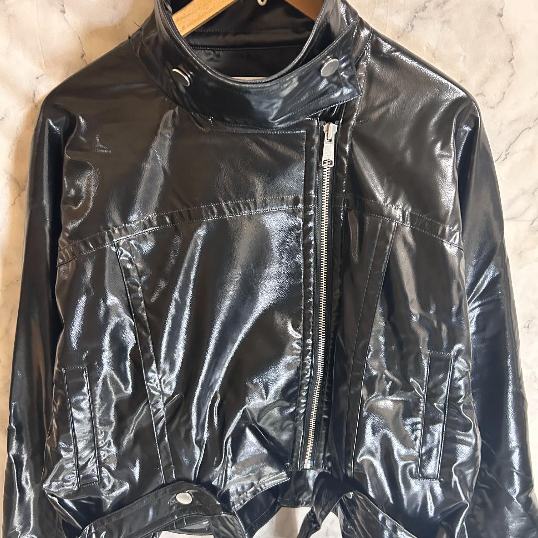 STUDIOUS ステュディオス パテント バイカージャケット