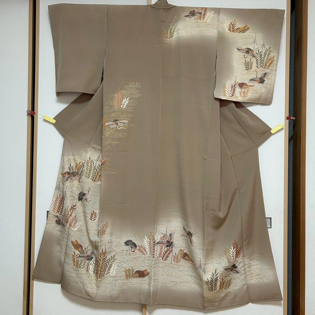 モ26 未使用近い　美品　袷　正絹　友禅　訪問着　フルセット