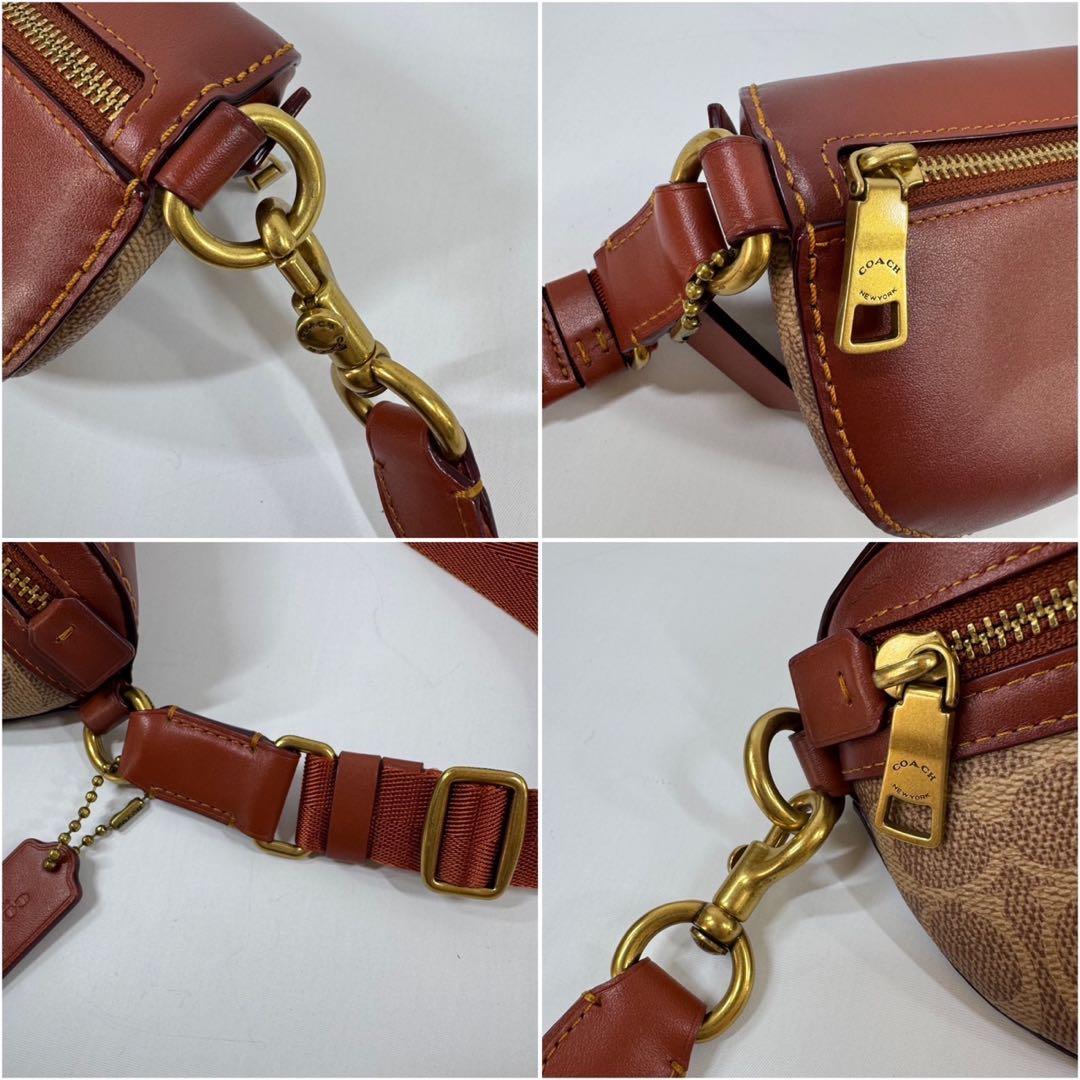 美品❤ COACH コーチ ボディバッグ ウエストバッグ ポーチ シグネチャー