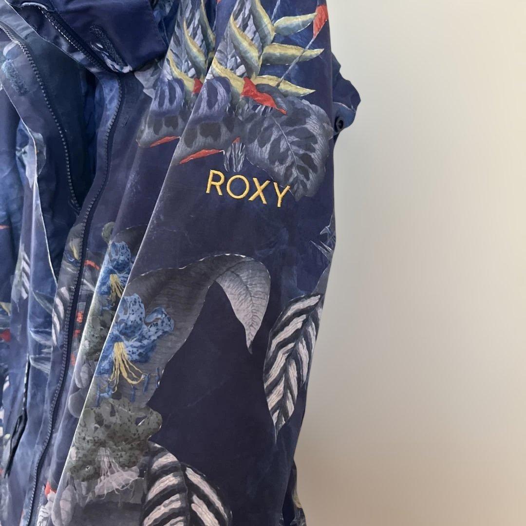 ROXY ネイビー 花柄 スノーボードジャケット　オレンジパンツ　2点セット