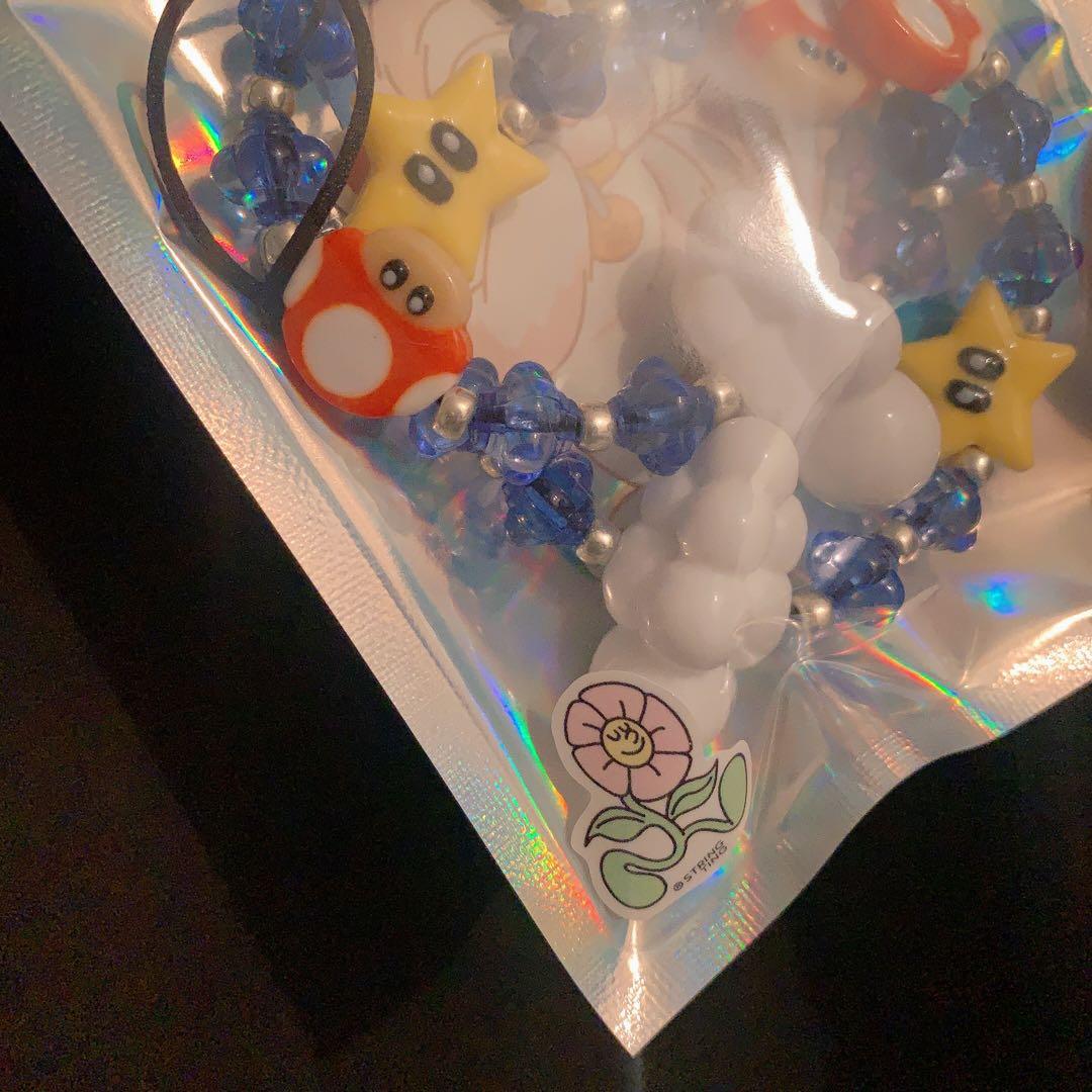 即購入可❣️大人気❣️string ting 任天堂 マリオ スター 雲 ストラップ