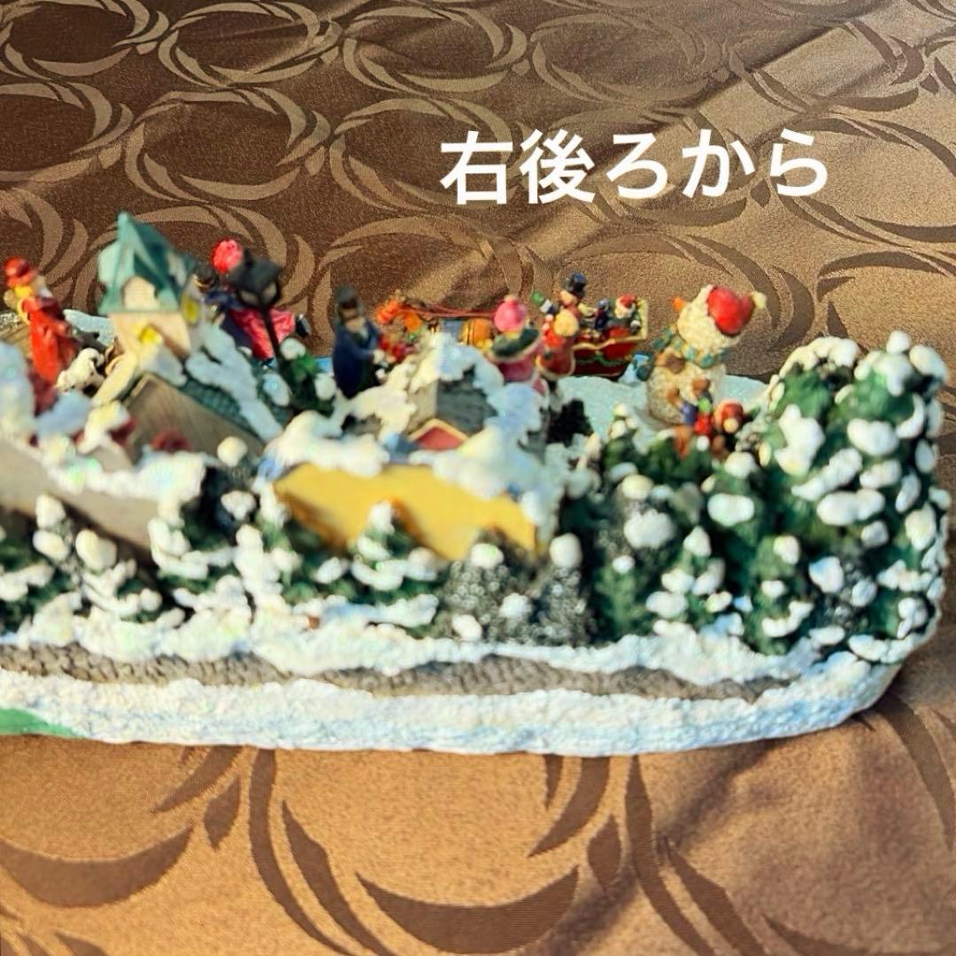 ークリスマスビレッジー 【極美品】 48cm特大輸入オブジェ オルゴール♪