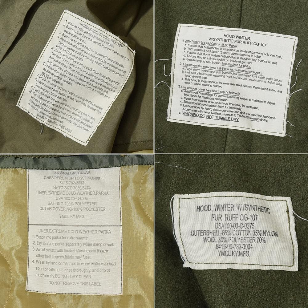 YMCLKY 米軍 M-65 フルセット フィッシュテールパーカ モッズコート