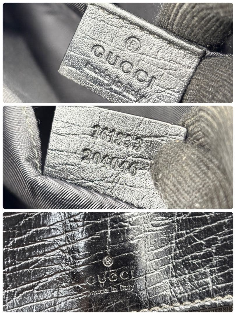 ✨美品✨GUCCI ウエストポーチ GG ボディバッグ レザー PVC 黒