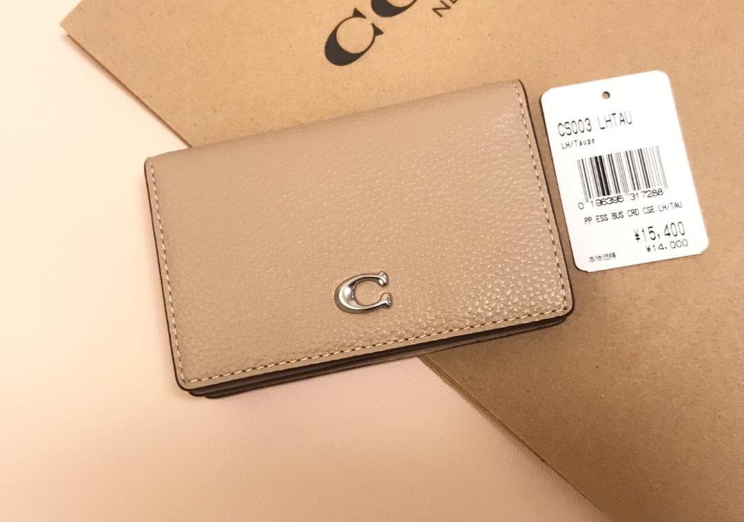 新品 coach エッセンシャル ビジネス カード ケース トープ