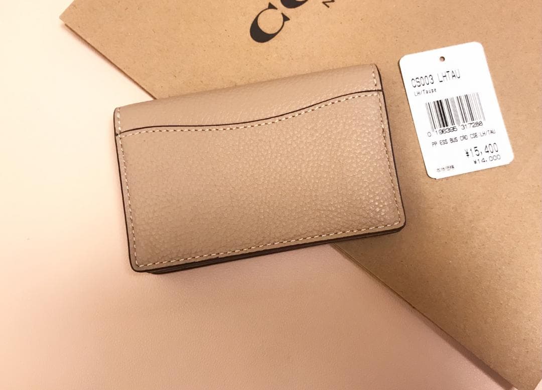 新品 coach エッセンシャル ビジネス カード ケース トープ