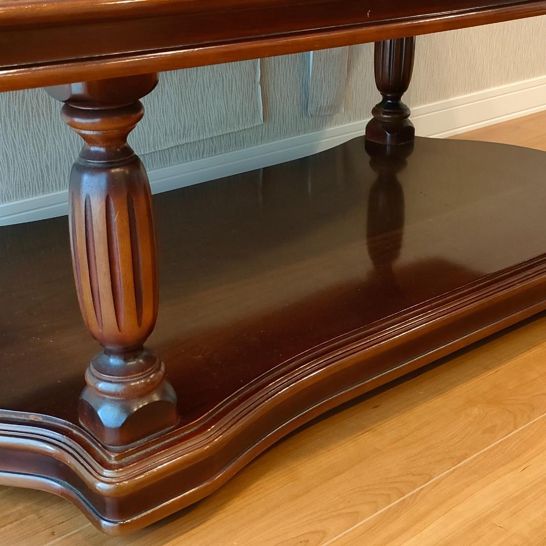 カリモク　ヴィンテージ　センターテーブル　大理石柄　木製