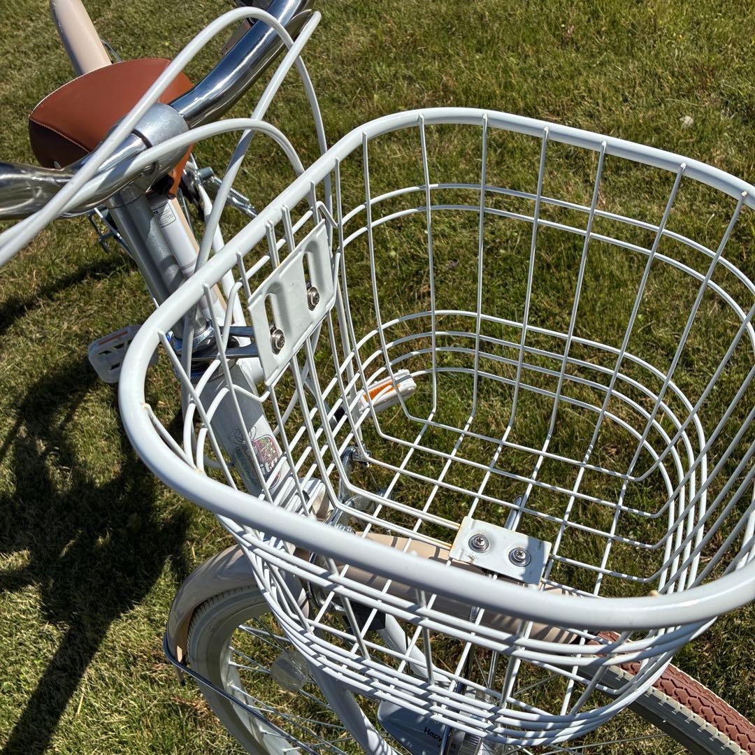 【専用】【手渡し限定】子供用自転車 ホワイト フロントバスケット付き 24インチ