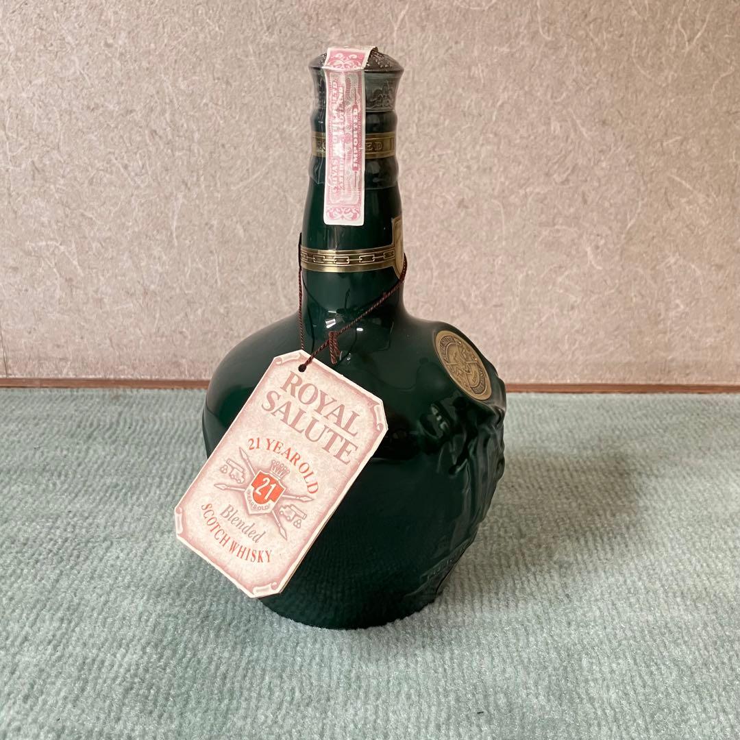 【未開栓】シーバス　ロイヤルサルート21年　陶器ボトル　巾着・箱付【古酒】2