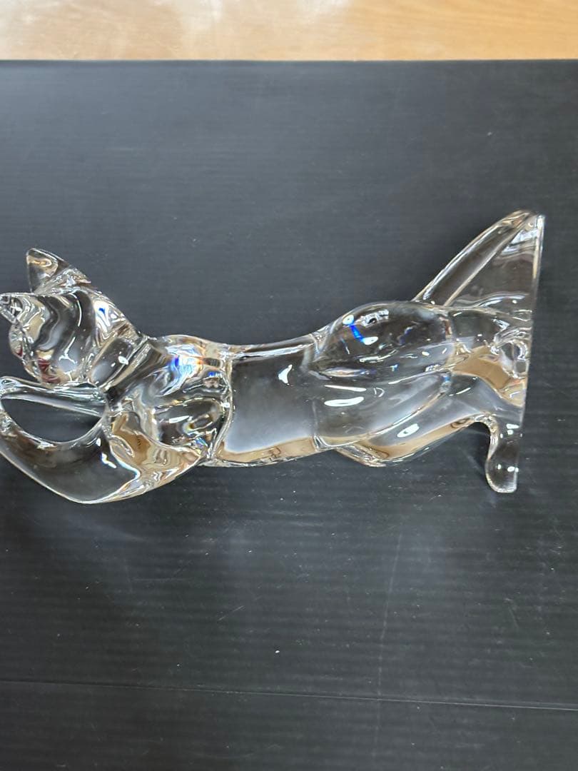 希少❣️色々なポーズが楽しめるバカラ アクロバット キャット クリスタル 美品