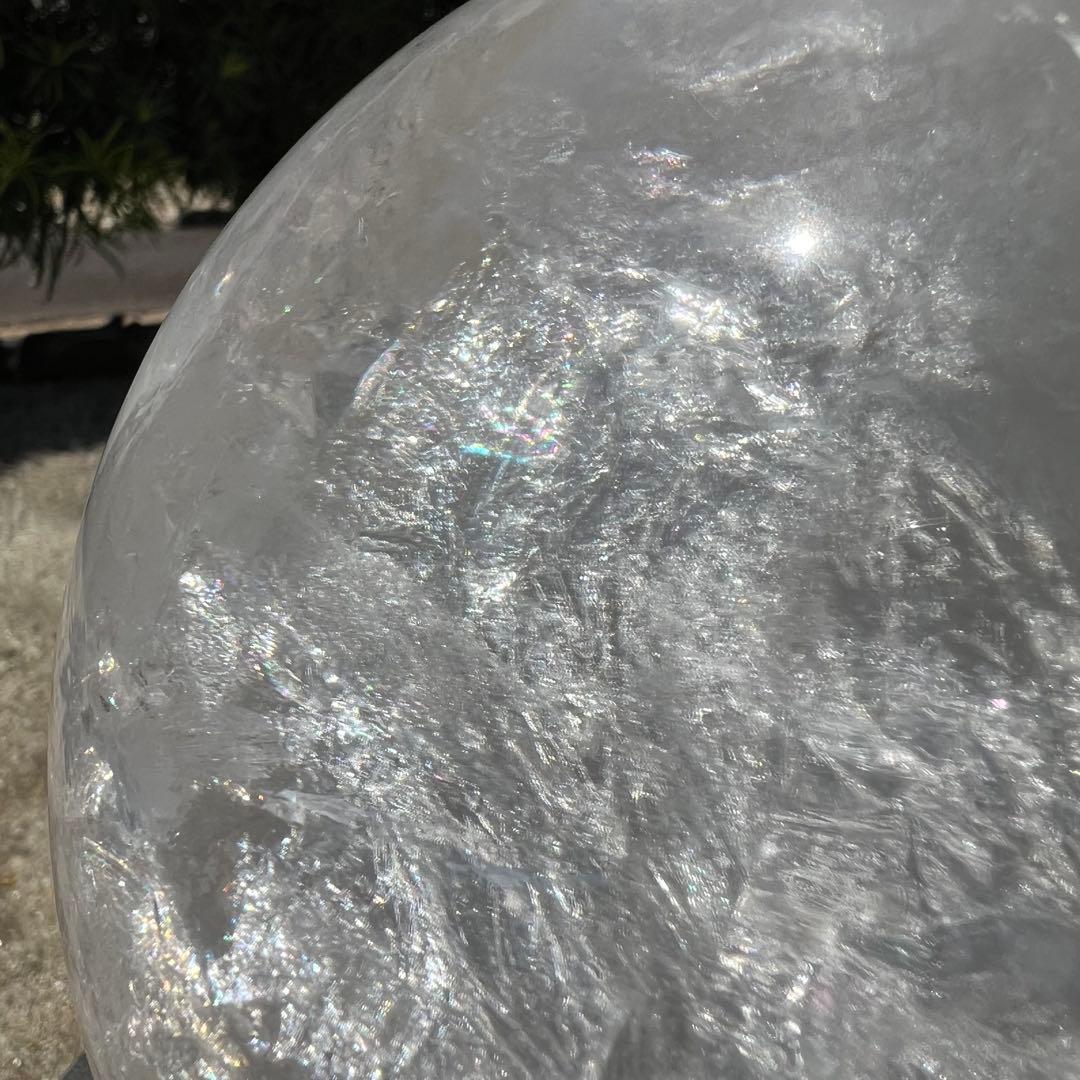 ✳️存在際立つ美麗超大玉‼️✨レインボー ヒマラヤ水晶 丸玉 天然石 原石 置物