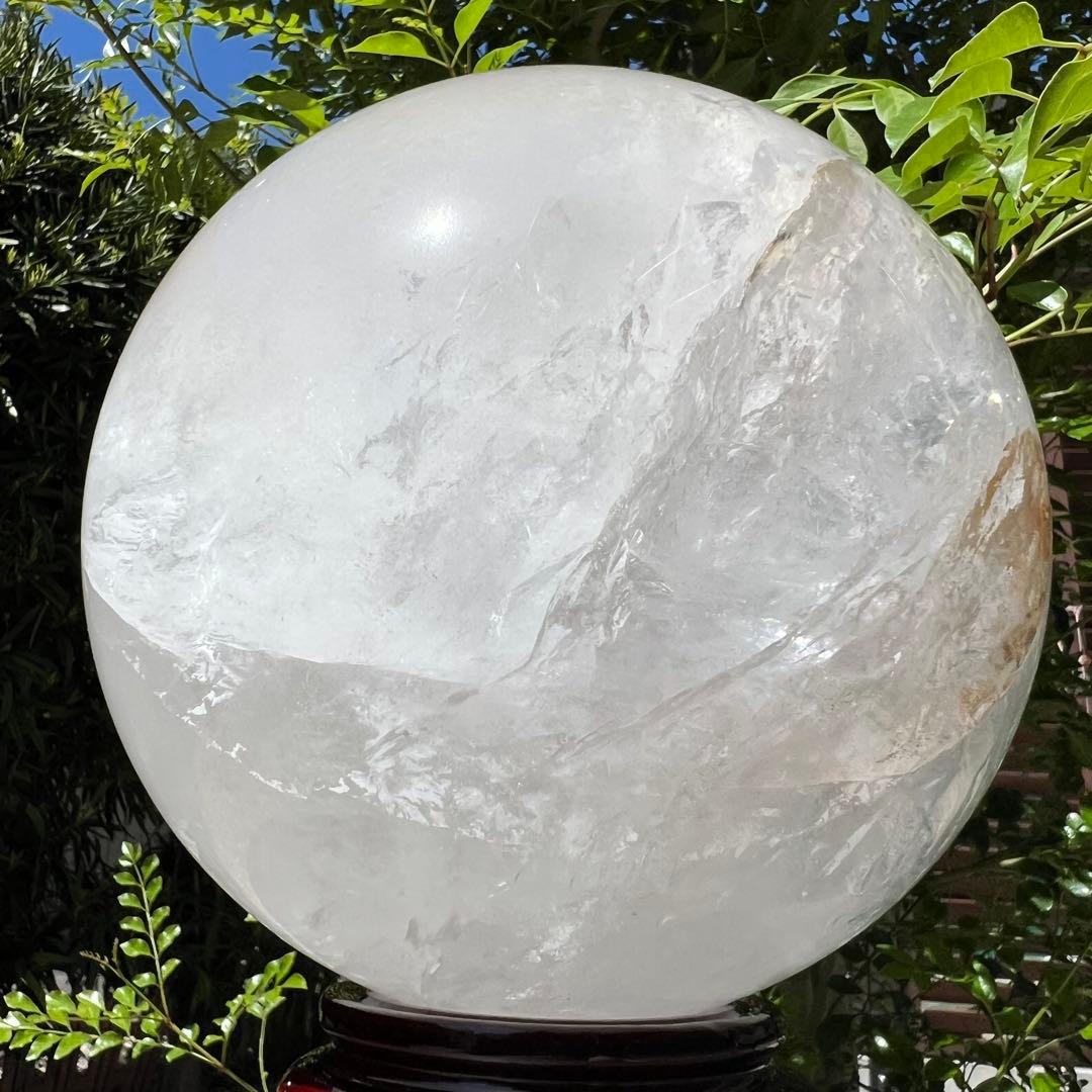 ✳️存在際立つ美麗超大玉‼️✨レインボー ヒマラヤ水晶 丸玉 天然石 原石 置物