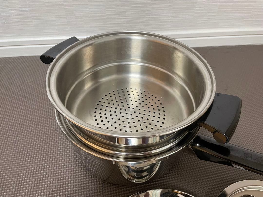 ステンレス鍋 蒸し器付き