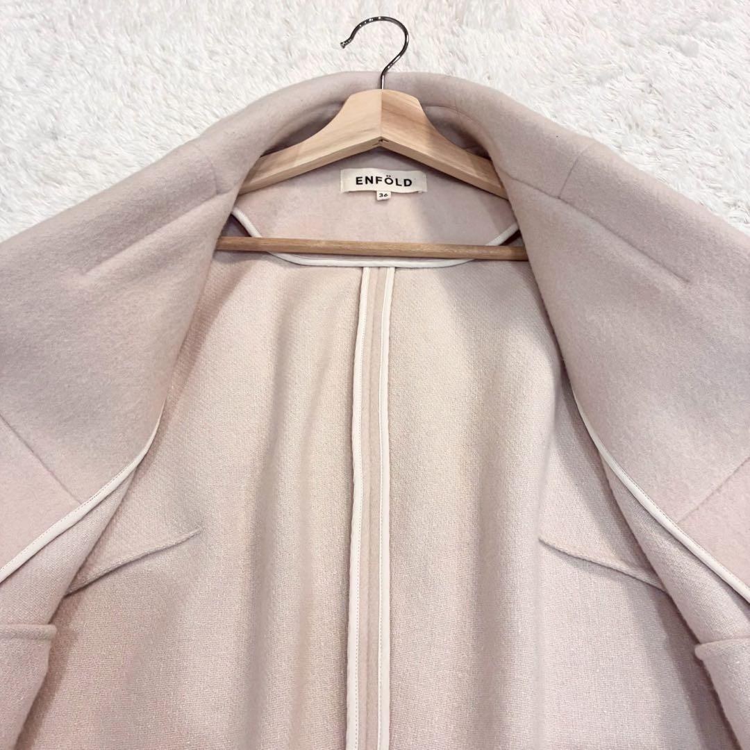 美品✨希少✨エンフォルド　ショートビーバーボックスコクーンコート　ベージュ