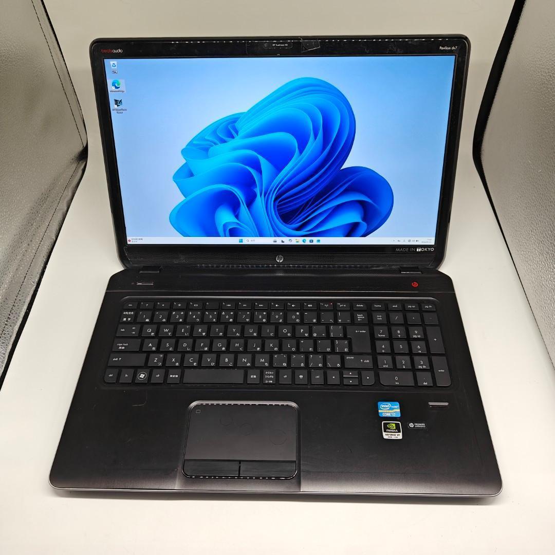 【HP】高速i7 SSD256GB 16GB オフィス付き 大型 ノートPC