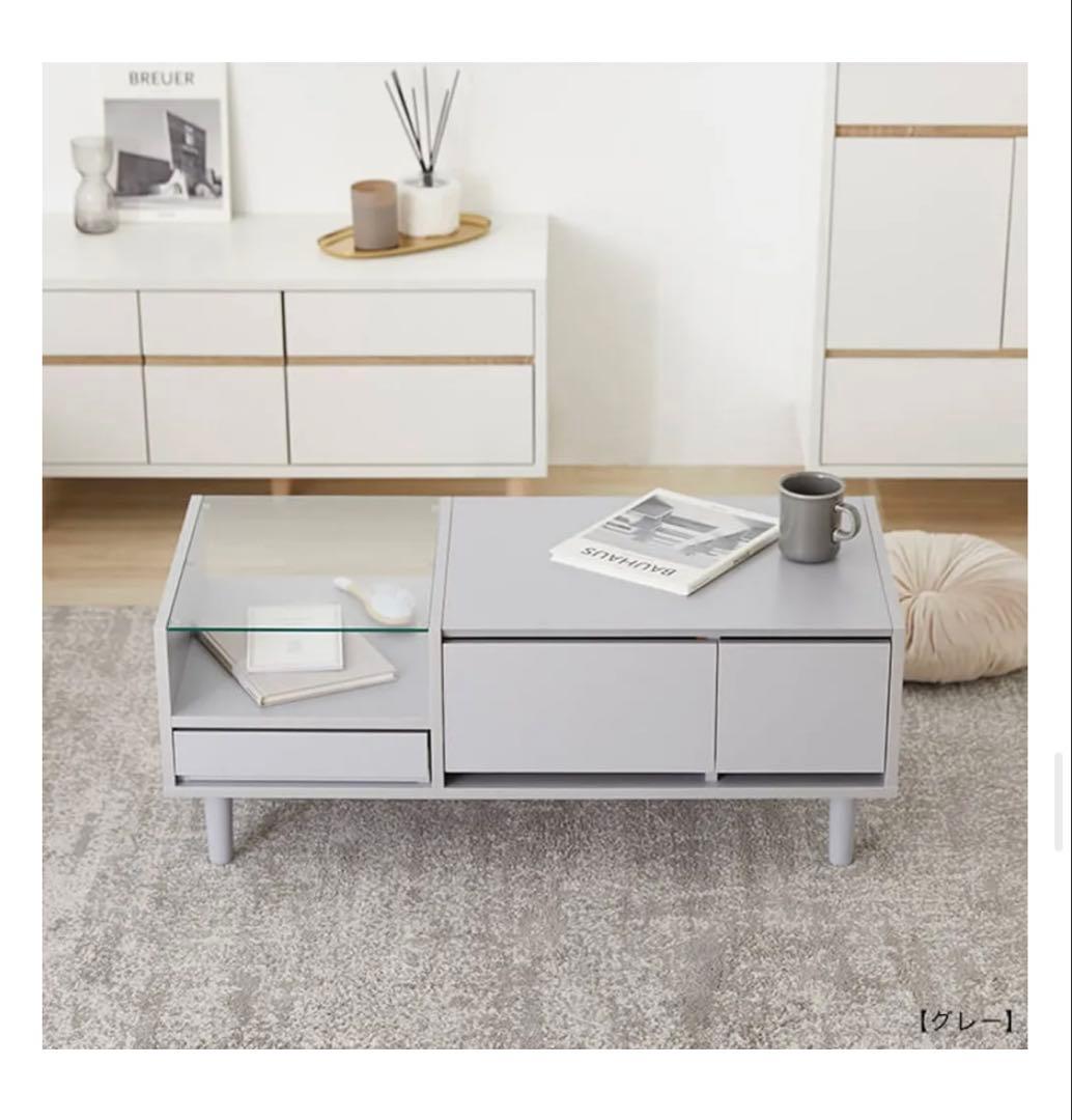 【あお☺︎】（価格交渉可.ガラスセット）LOWYA ミラー付きドレッサー