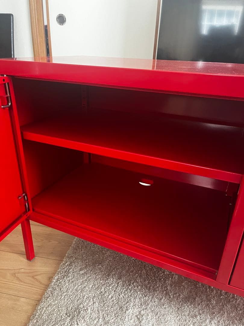 【廃盤品】 IKEA 赤いキャビネット 訳あり