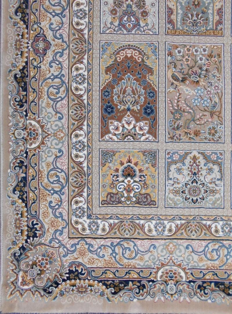 225万ノット、 超高密度織！本場イラン産 絨毯150×225cm‐200221