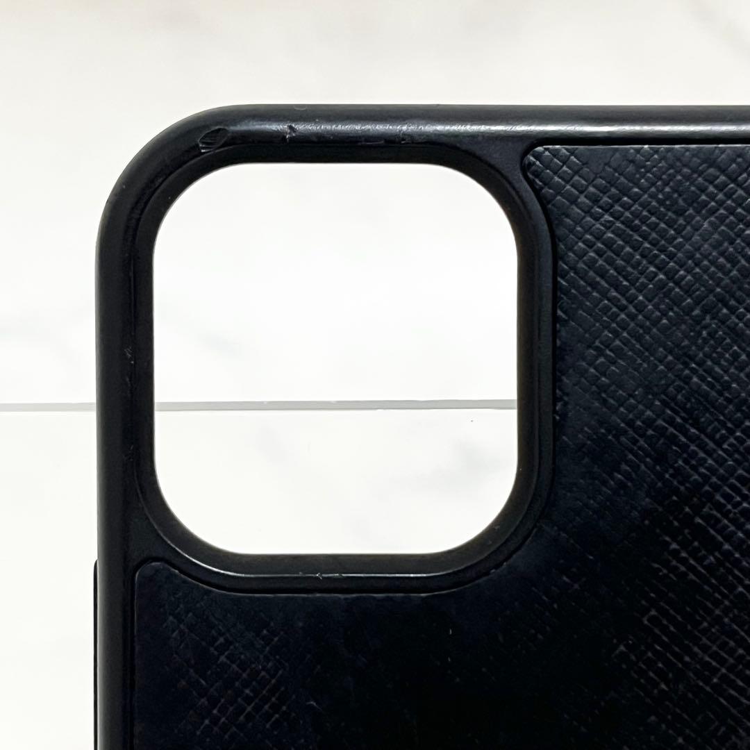 PRADA プラダ iPhone13 スマホケース レザー 三角ロゴ ブラック