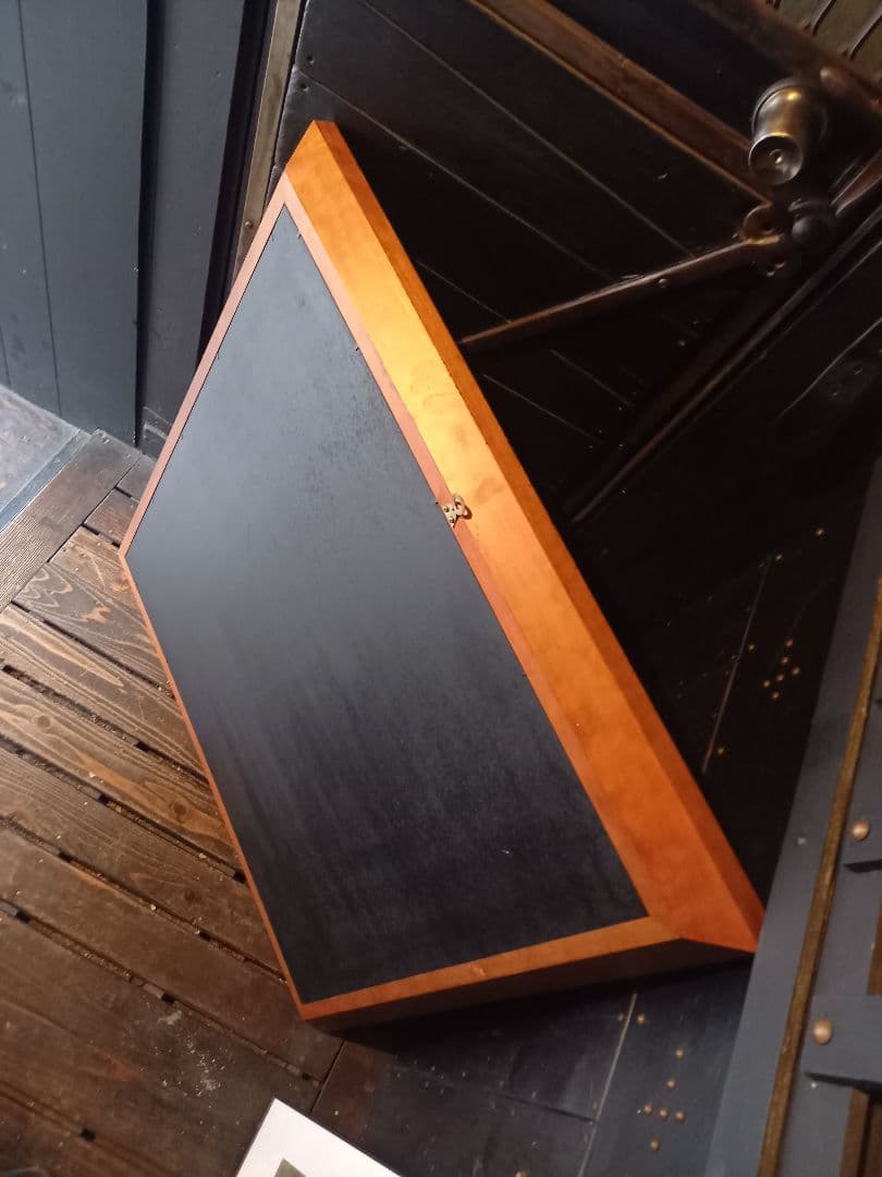 デンマーク　チーク　無垢材　アート　スクェア　フレーム　大型　ウォール　ミラー