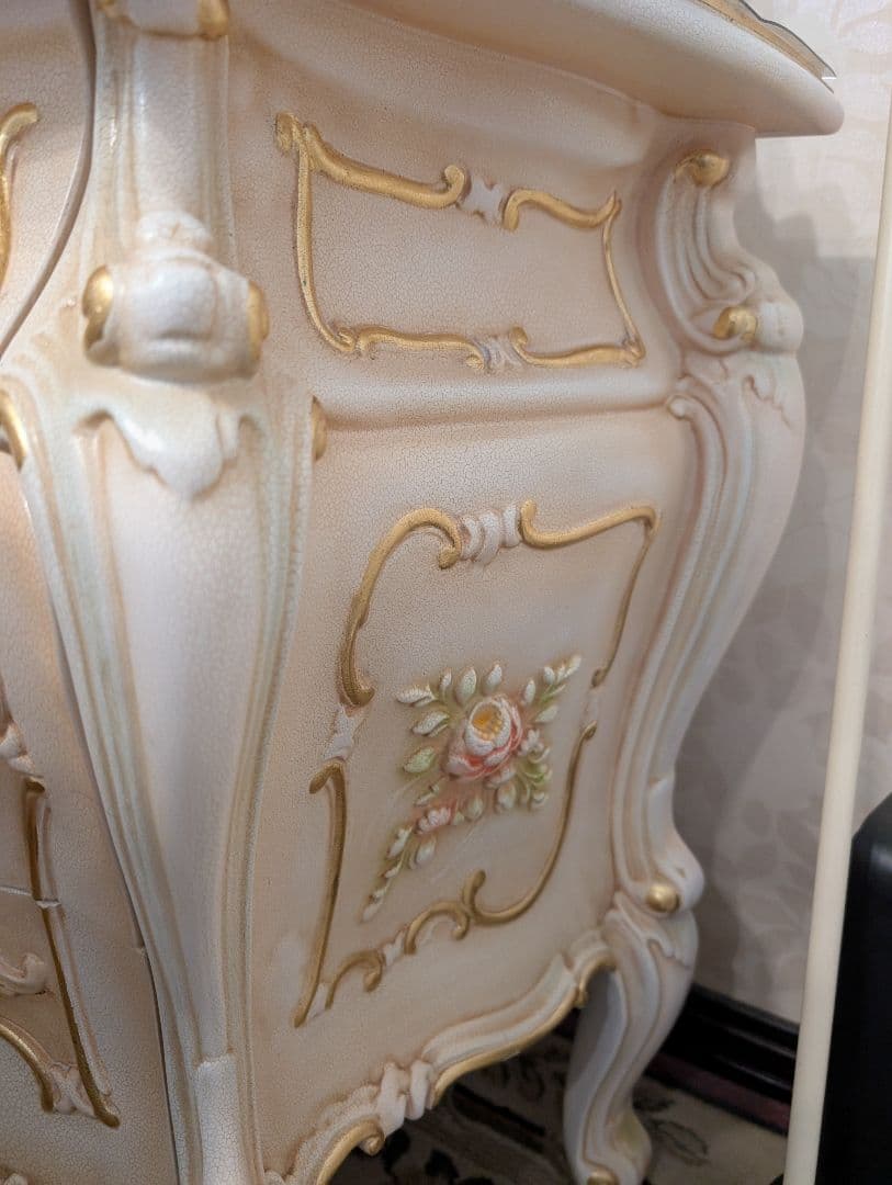 ロココ調　姫系ドレッサー　椅子セット　中古