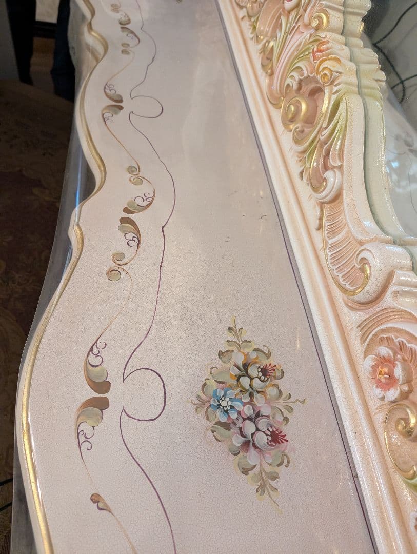 ロココ調　姫系ドレッサー　椅子セット　中古